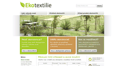 Desktop Screenshot of ekotextilie.cz