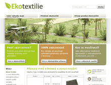Tablet Screenshot of ekotextilie.cz